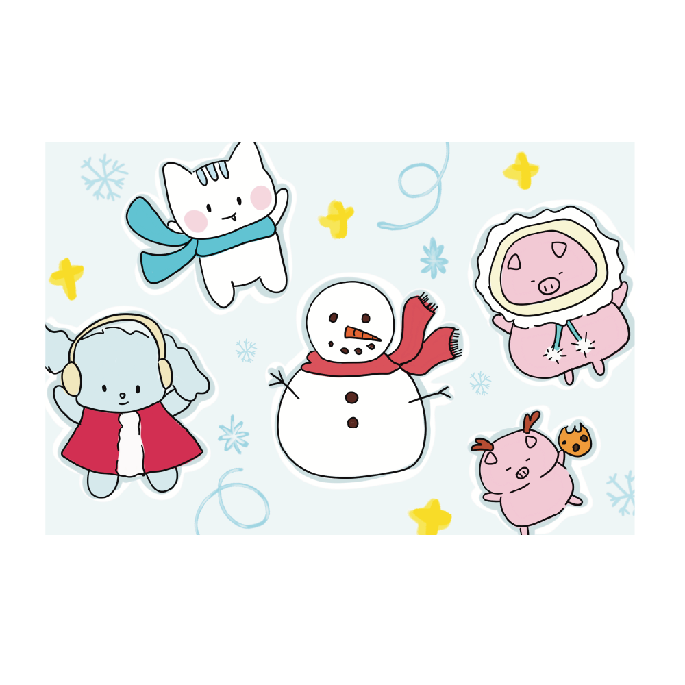 Winter Friends Postcard